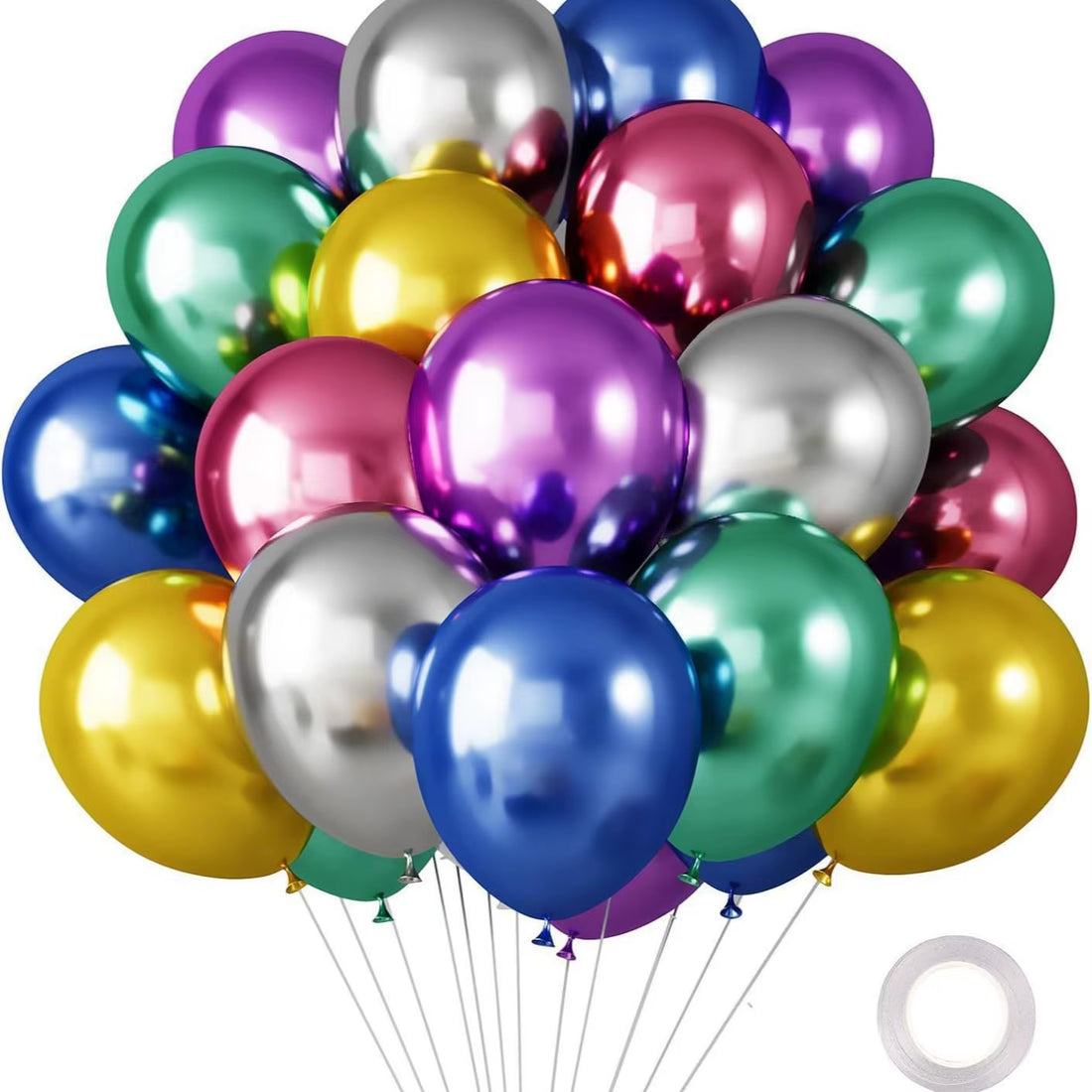 30Pcs Chrome Latex Balloon White Pink Blue Helium Ball Wedding Adult Birthday Party Decoration Baby Shower Globos