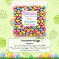 Foil Chocolate Mini Eggs - Pack of 100 Mixed Colour - Bulk Chocolate Eggs Easter Hunt Treats - Creamy Mini Chocolate Eggs for Easter Parties & Celebrations
