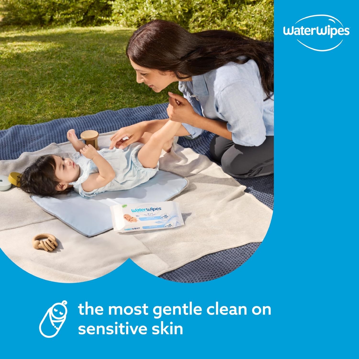 Sensitive+ Newborn & Baby Wipes, 720 Count (12 Packs), 3-In-1 Cleans, Cares, Protects, 99.9% Water, Unscented