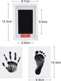 Baby Handprint and Footprint Kit, 3 Ink Pads with Clean-Touch, 6 Imprint Cards, Pet Paw Inkless Print, Safe Non-Toxic for Feet and Hands, Family Keepsake - Black