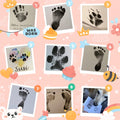Baby Handprint and Footprint Kit, 3 Ink Pads with Clean-Touch, 6 Imprint Cards, Pet Paw Inkless Print, Safe Non-Toxic for Feet and Hands, Family Keepsake - Black