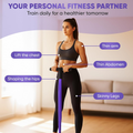 Abdominal Trainer, Sit-Up Training Equipment, Bodybuilding Expander, Full Body Trainer for Home, 6 Tubes, Elastic Pull Rope, Multifunctional Leg Exerciser for Fitness, Weight Loss, Training, Yoga