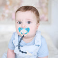 5 Pack Silicone Pacifier Clips, One Piece Design Pacifier Holder for Teething Teethers