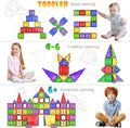 Magnetic Building Blocks Tiles STEM Toy Set 57PC – Kids Learning Educational Construction Toys for Boys Girls Present Age 3 4 5 6 7 Year Old - Gift