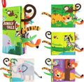 Baby Books, Touch and Feel Crinkle Cloth Books for Babies, Baby Essentials for Newborn, Car Seat Gifts for 0 3 6 12 Months