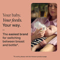 Baby Bottles, Natural Start Anti-Colic Baby Bottle with Extra-Slow Flow Breast-Like Teat, 150Ml, 0M+, Self-Sterilising, Baby Feeding Essentials, Pack of 3