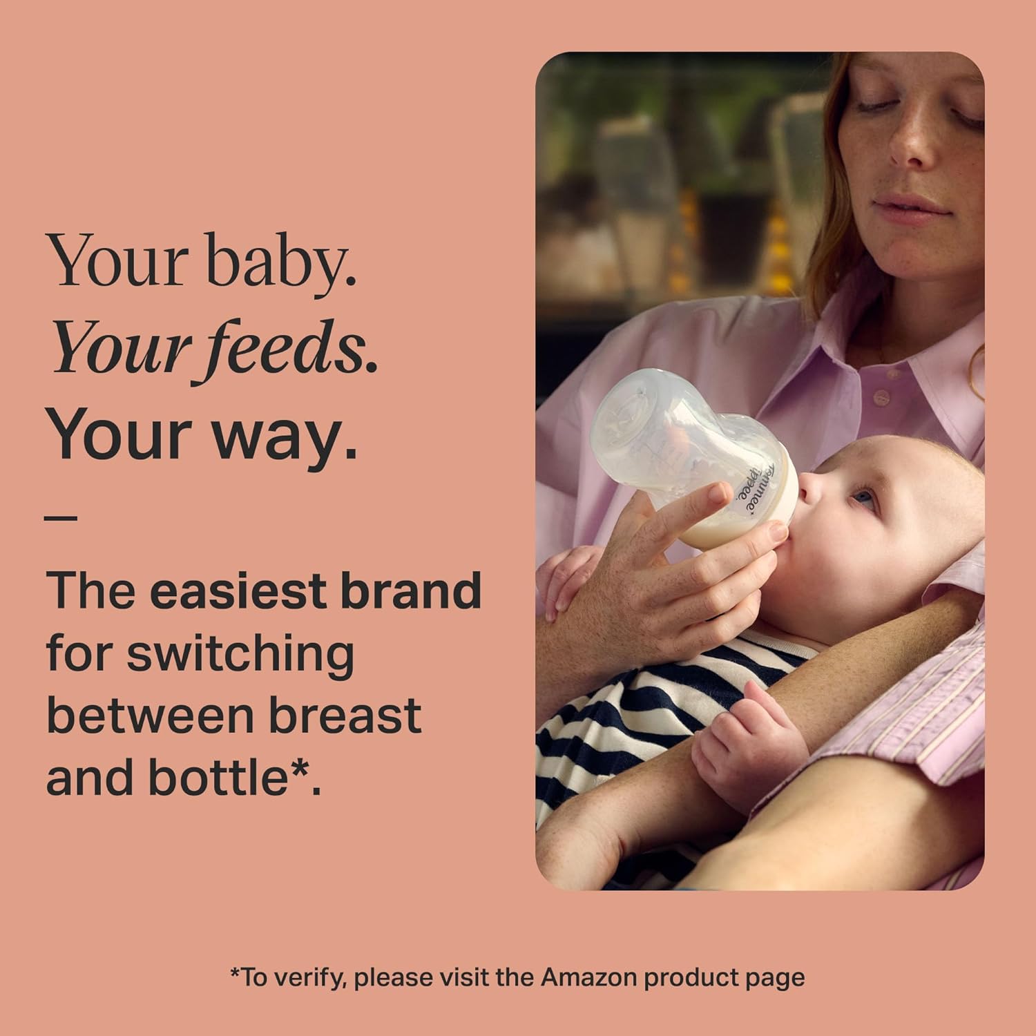 Baby Bottles, Natural Start Anti-Colic Baby Bottle with Extra-Slow Flow Breast-Like Teat, 150Ml, 0M+, Self-Sterilising, Baby Feeding Essentials, Pack of 3