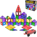 Magnetic Building Blocks Tiles STEM Toy Set 57PC – Kids Learning Educational Construction Toys for Boys Girls Present Age 3 4 5 6 7 Year Old - Gift