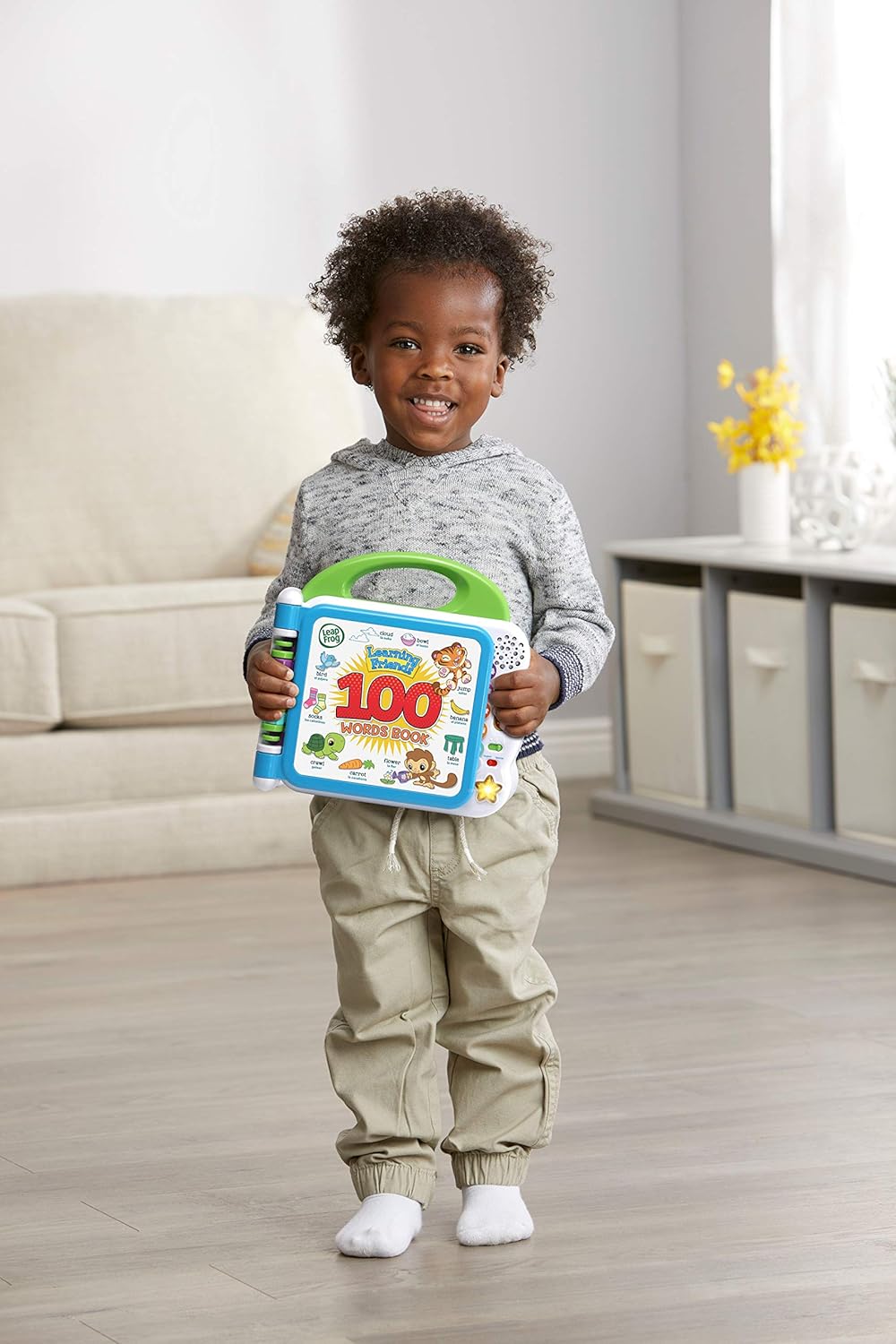 601503 Learning Friends 100 Words Baby Book Educational and Interactive Bilingual Playbook Toy Toddler and Pre School Boys & Girls 1, 2, 3, 4+ Year Olds, Multi-Colour, One Size