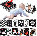 Baby Toys 0-6 Months, Black and White Sensory Toys Brain Development, Tummy Time Toys, Soft Baby Book, Baby Essentials for Newborn 0-6-12 Months Montessori Toy Gifts