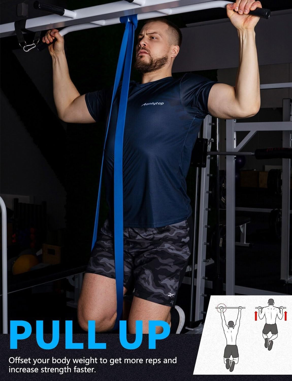 Resistance Bands, 5 Levels Resistance Pull up Bands Set with Door Anchor, Handles, Pull up Assistance Bands for Calisthenics, Bodyweight Training, Muscle Toning, Yoga, Stretch Mobility FT1