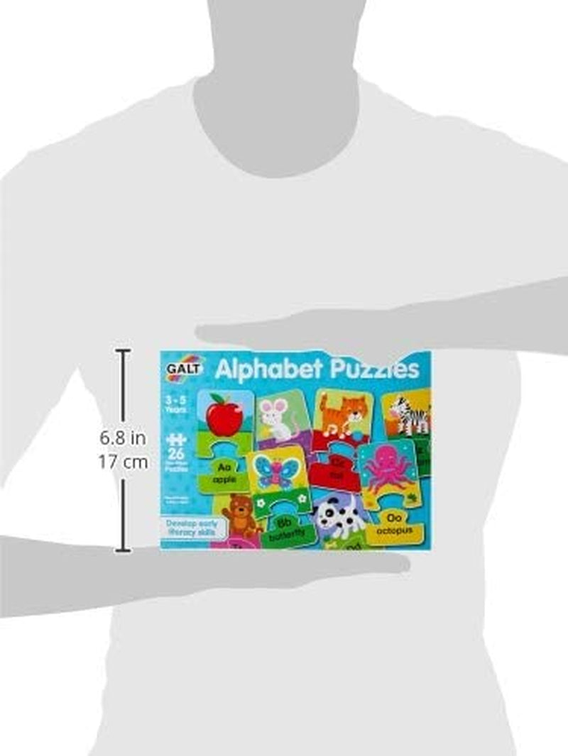 Alphabet Puzzles - Fun and Colourful Early Learning 2 Pc Jigsaw Puzzles - Set of 26 Two Piece Puzzles for Kids - Develop Letter Recognition and Matching Skills - Children Ages 3 to 5 Years Old