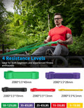 Resistance Bands, 5 Levels Resistance Pull up Bands Set with Door Anchor, Handles, Pull up Assistance Bands for Calisthenics, Bodyweight Training, Muscle Toning, Yoga, Stretch Mobility FT1