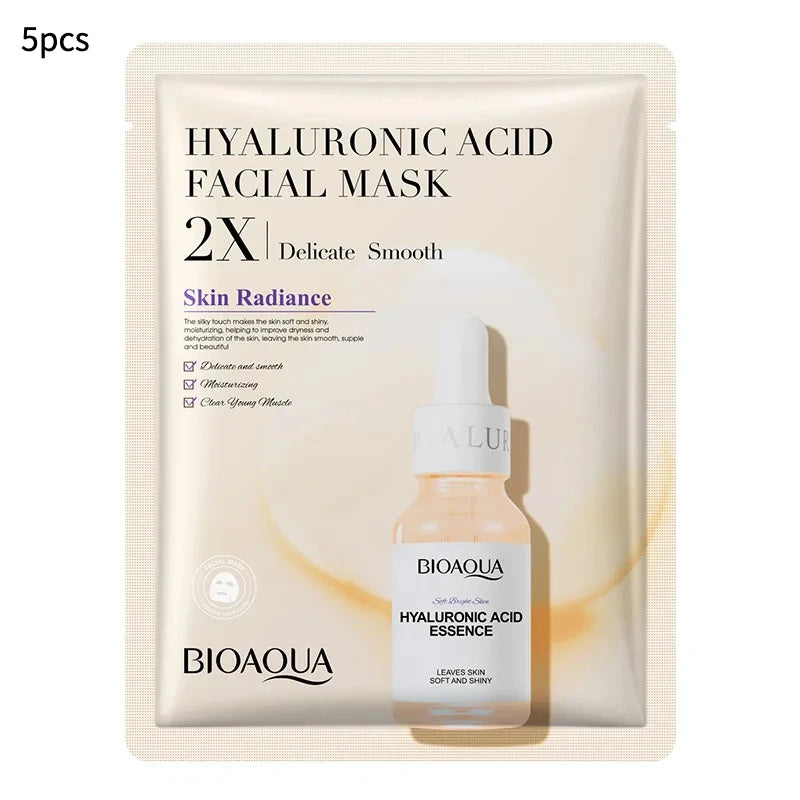 20Pcs/5Pcs Centella Collagen Face Mask VC Moisturizing Refreshing Sheet Masks Hyaluronic Acid Facial Mask Skin Care Products