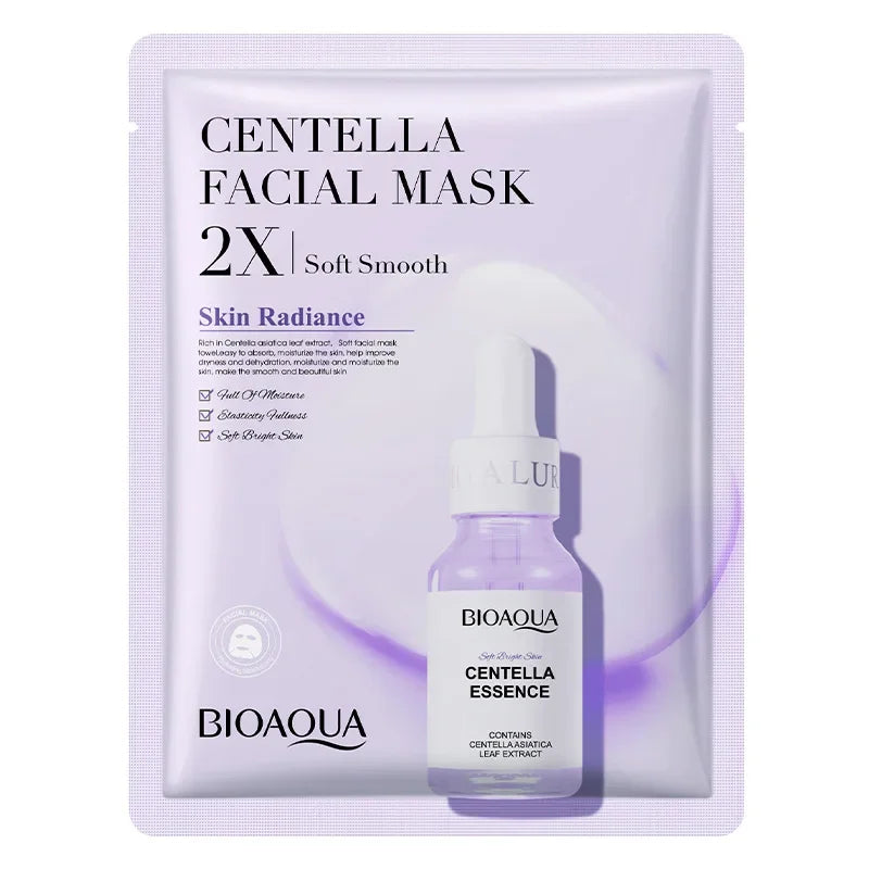 20Pcs/5Pcs Centella Collagen Face Mask VC Moisturizing Refreshing Sheet Masks Hyaluronic Acid Facial Mask Skin Care Products